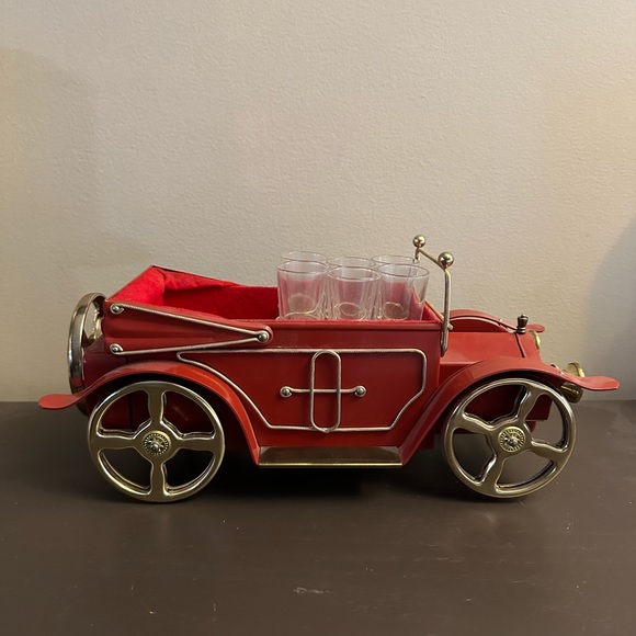 Old Ford Model T Vintage Mini Bar Decanter Set Shot Glasses - Picture 4 of 13